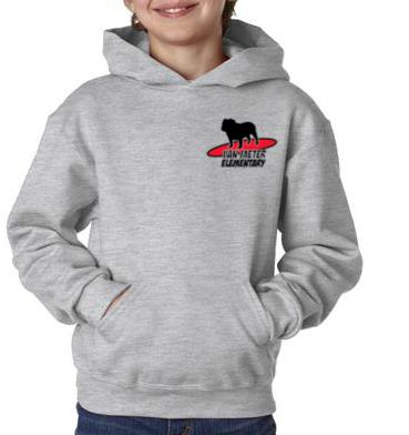 SurferDog Grey Hoodie